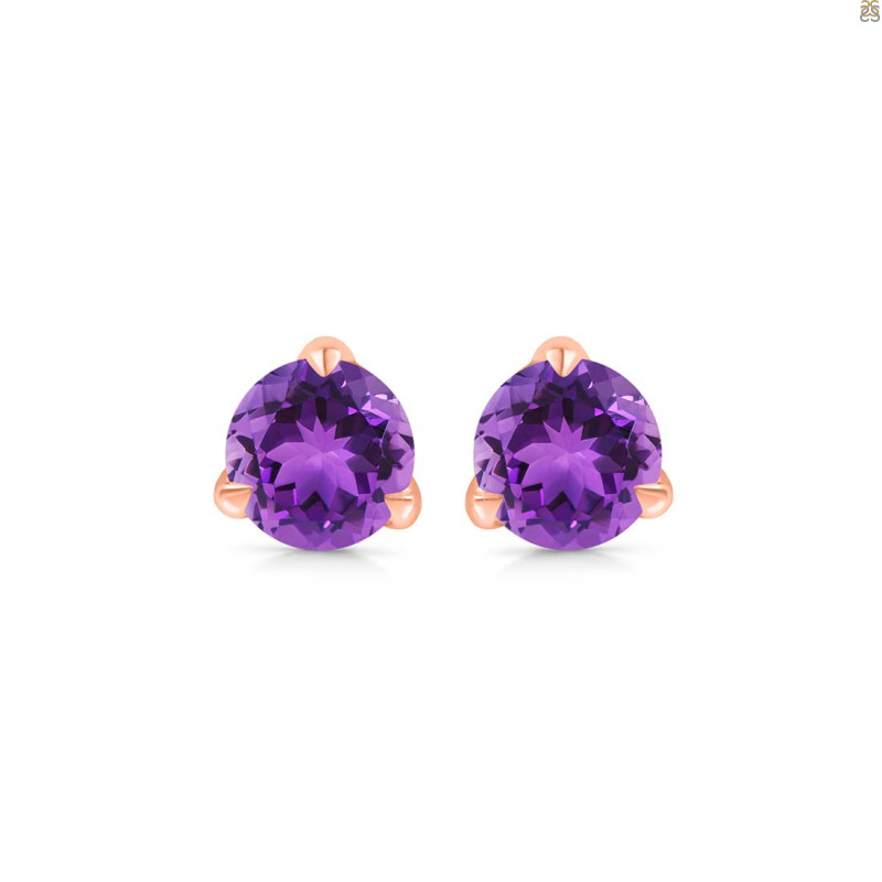 Amethyst Stud Earring AMT-RDE-1569.