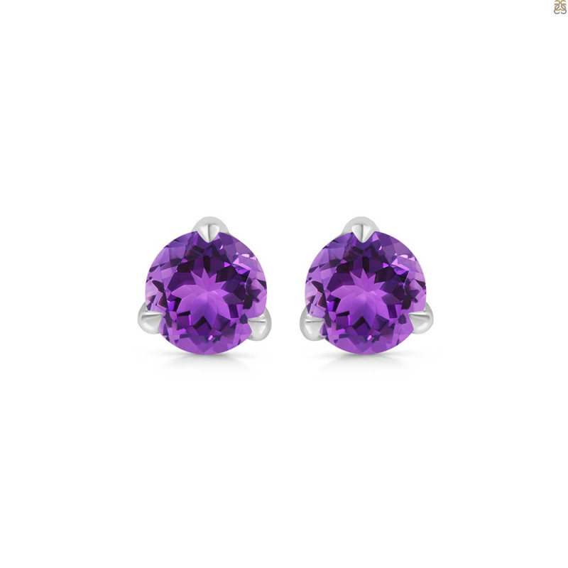 Amethyst Stud Earring AMT-RDE-1569.