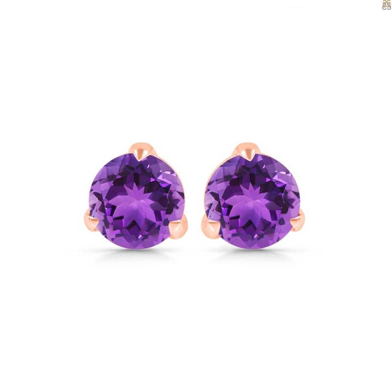 Amethyst Stud Earring AMT-RDE-1570.