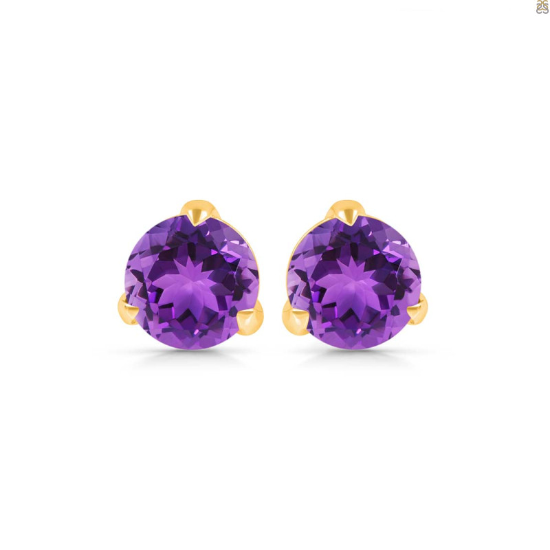 Amethyst Stud Earring AMT-RDE-1570.