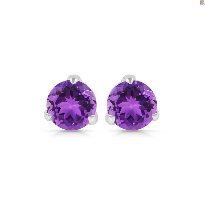 Amethyst Stud Earring AMT-RDE-1570.
