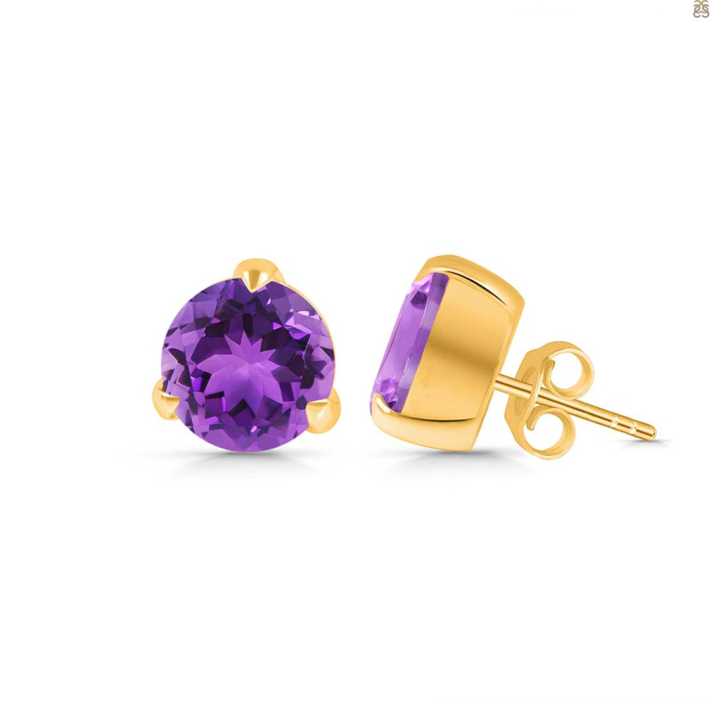 Amethyst Stud Earring AMT-RDE-1570.