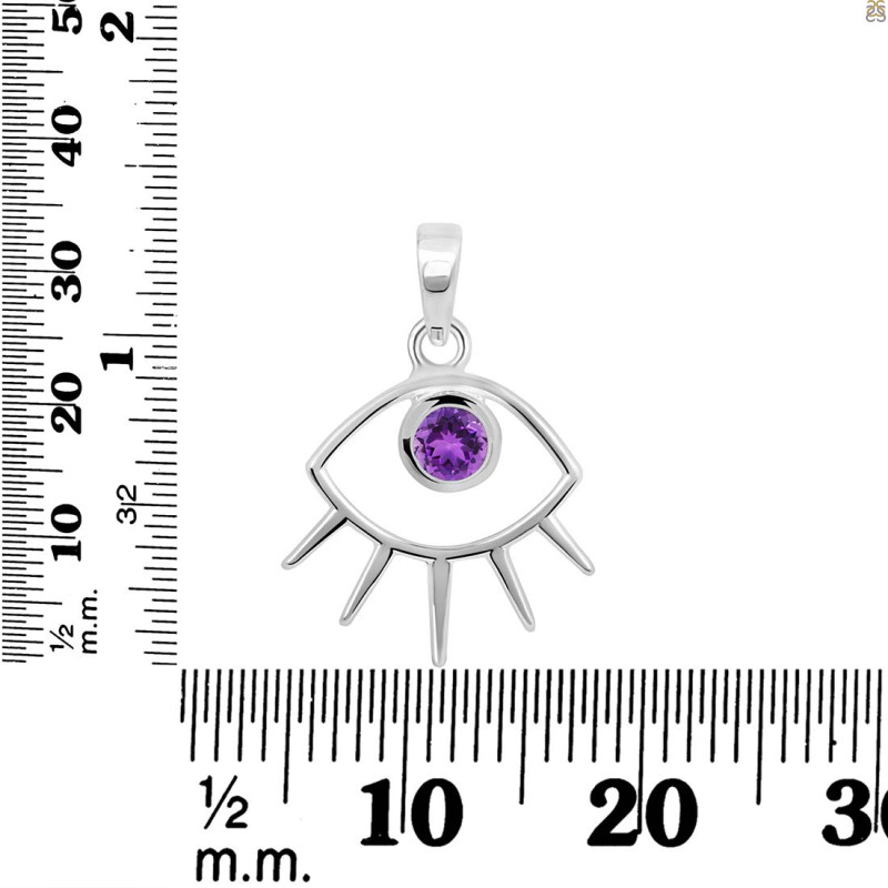 Amethyst Eye Pendant AMT-RDEP-875A.