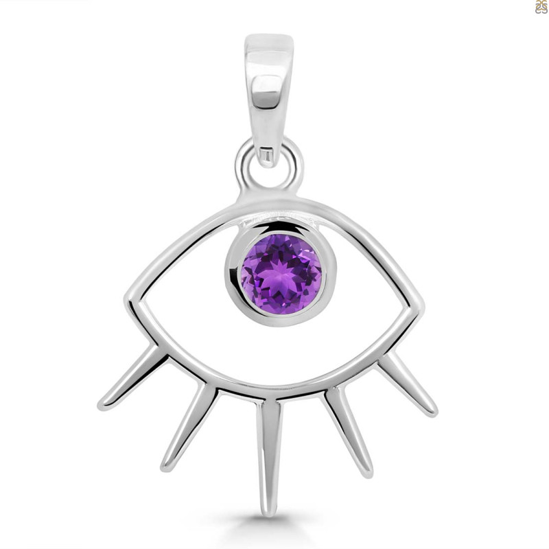 Amethyst Eye Pendant AMT-RDEP-875A.