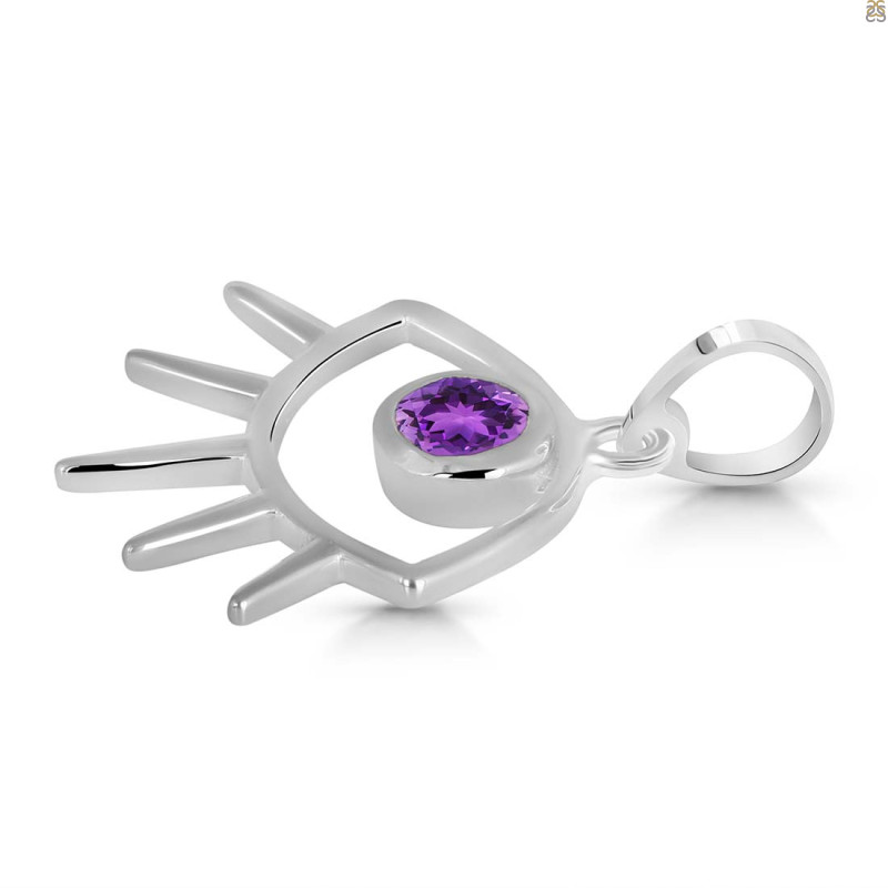 Amethyst Eye Pendant AMT-RDEP-875A.