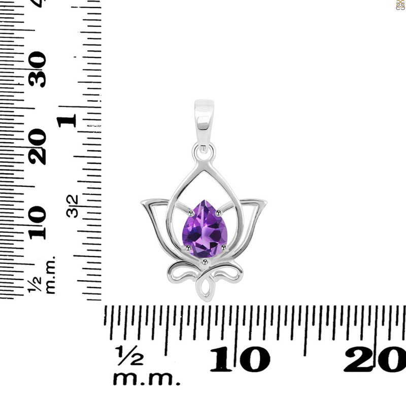 Amethyst Lotus Pendant AMT-RDEP-877.