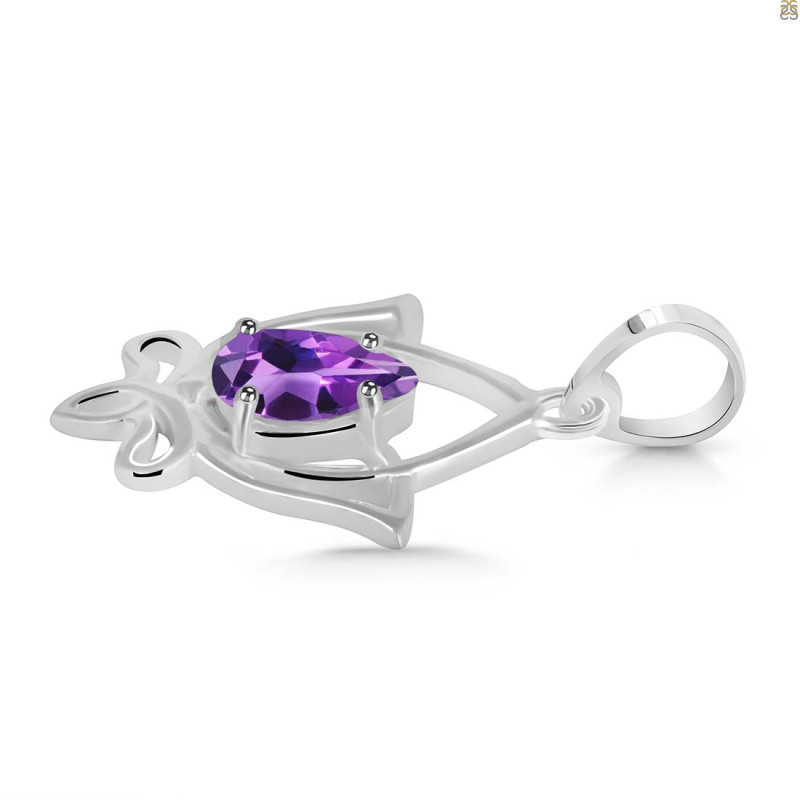Amethyst Lotus Pendant AMT-RDEP-877.