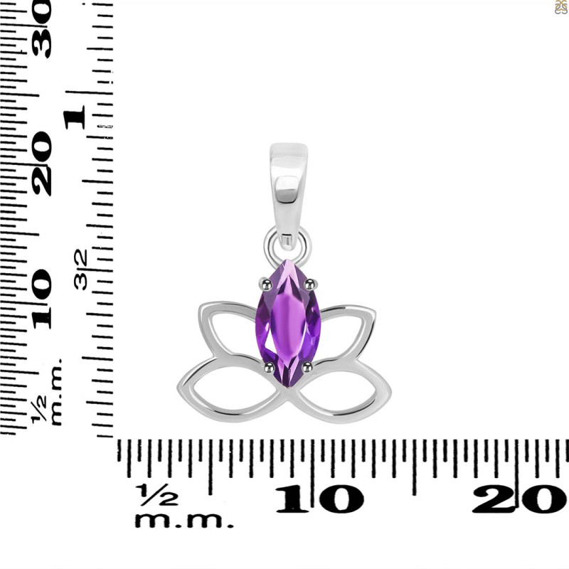 Amethyst Butterfly Pendant AMT-RDEP-883.