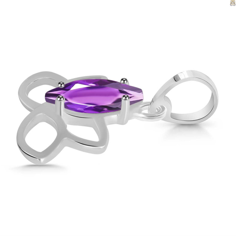 Amethyst Butterfly Pendant AMT-RDEP-883.