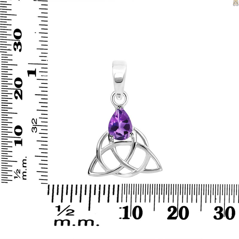 Amethyst Triquetra Pendant AMT-RDEP-892.