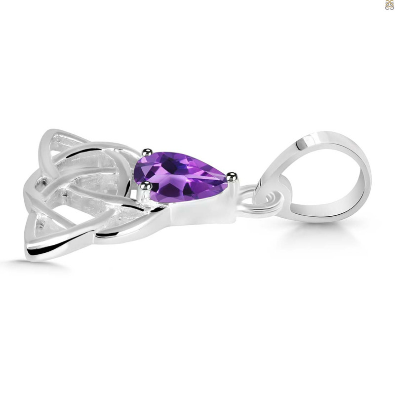 Amethyst Triquetra Pendant AMT-RDEP-892.