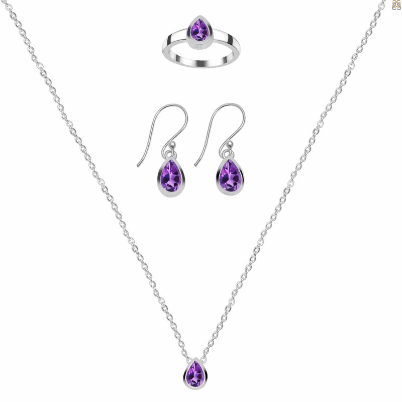 Amethyst Jewelry Set