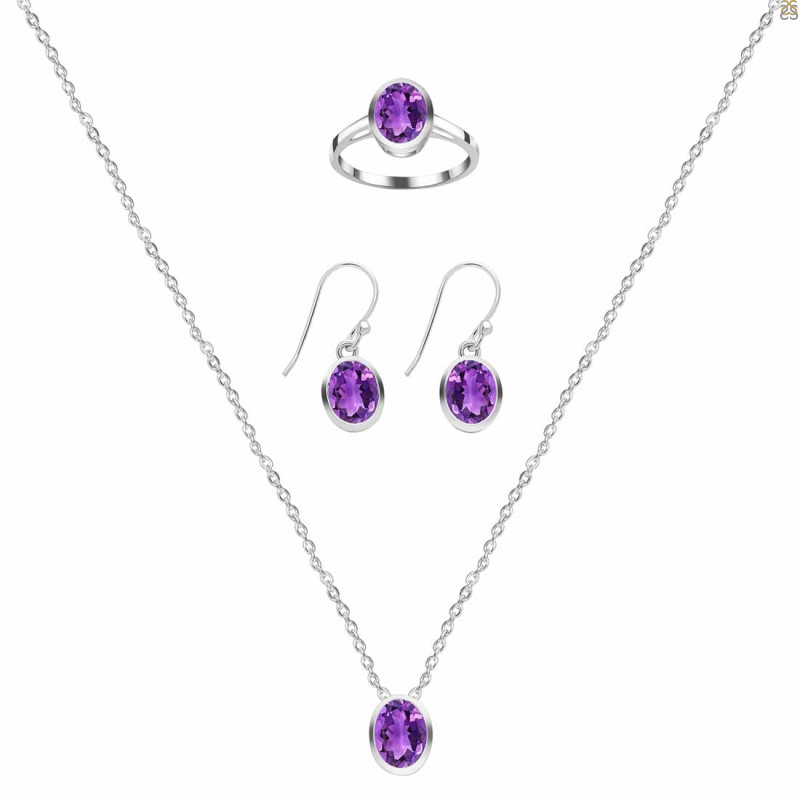Amethyst Jewelry Set