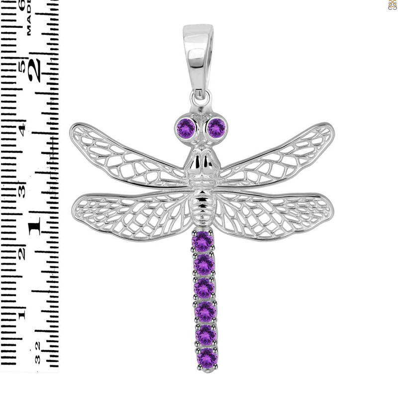 Amethyst Dragon Fly Pendant AMT-RDP-158.