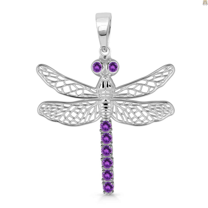 Amethyst Dragon Fly Pendant AMT-RDP-158.