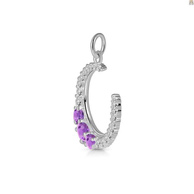 Amethyst & White Topaz Pendant