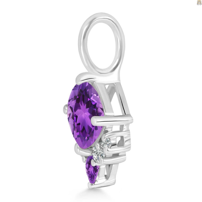 Amethyst & White Topaz Pendant