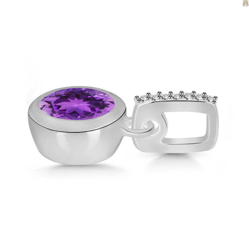 Amethyst & White Topaz Pendant
