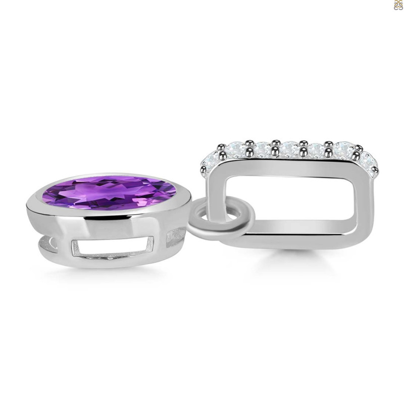 Amethyst & White Topaz Pendant