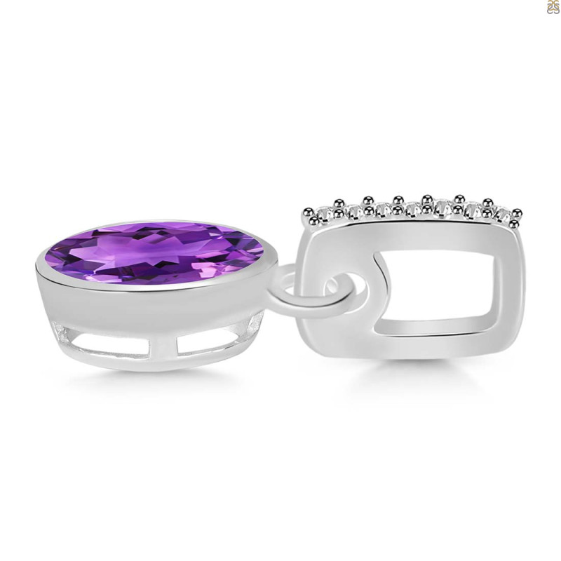 Amethyst & White Topaz Pendant