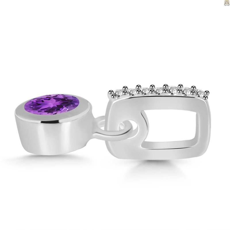 Amethyst & White Topaz Pendant