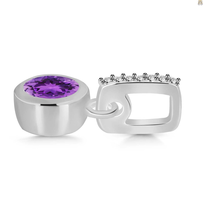 Amethyst & White Topaz Pendant