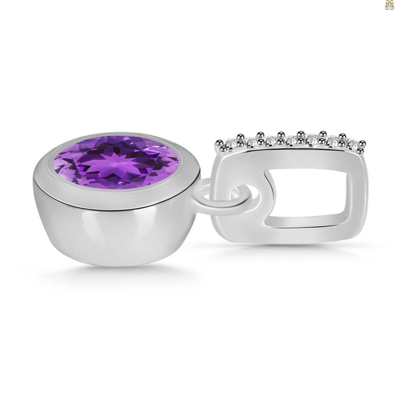 Amethyst & White Topaz Pendant