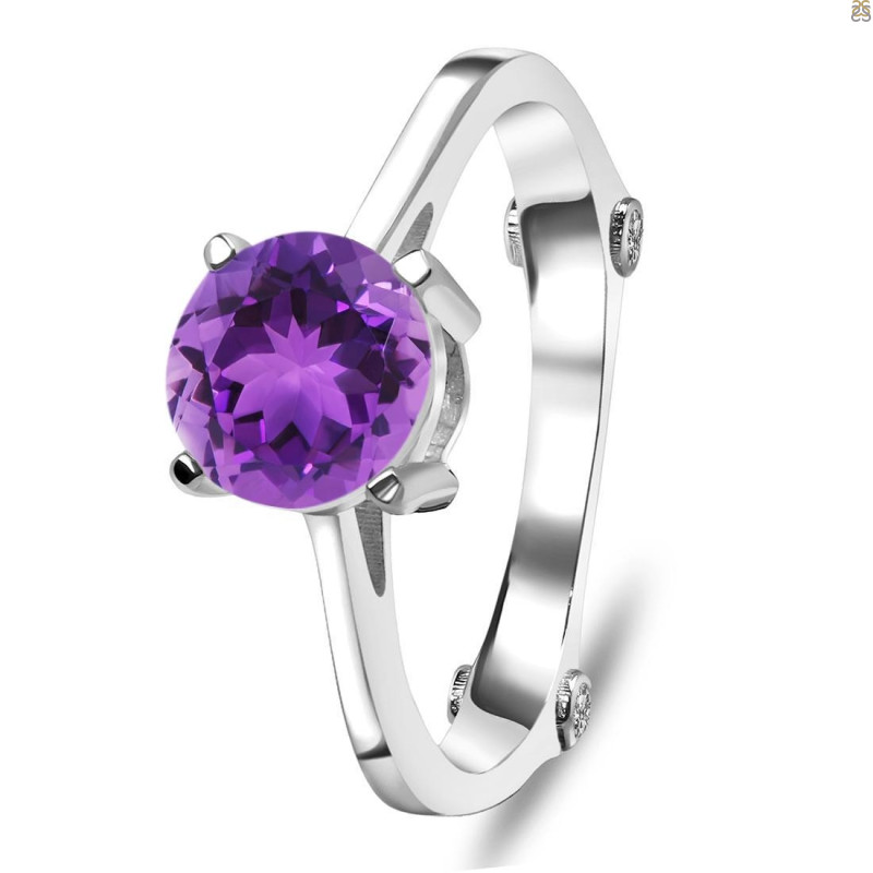 Amethyst & White Topaz Ring