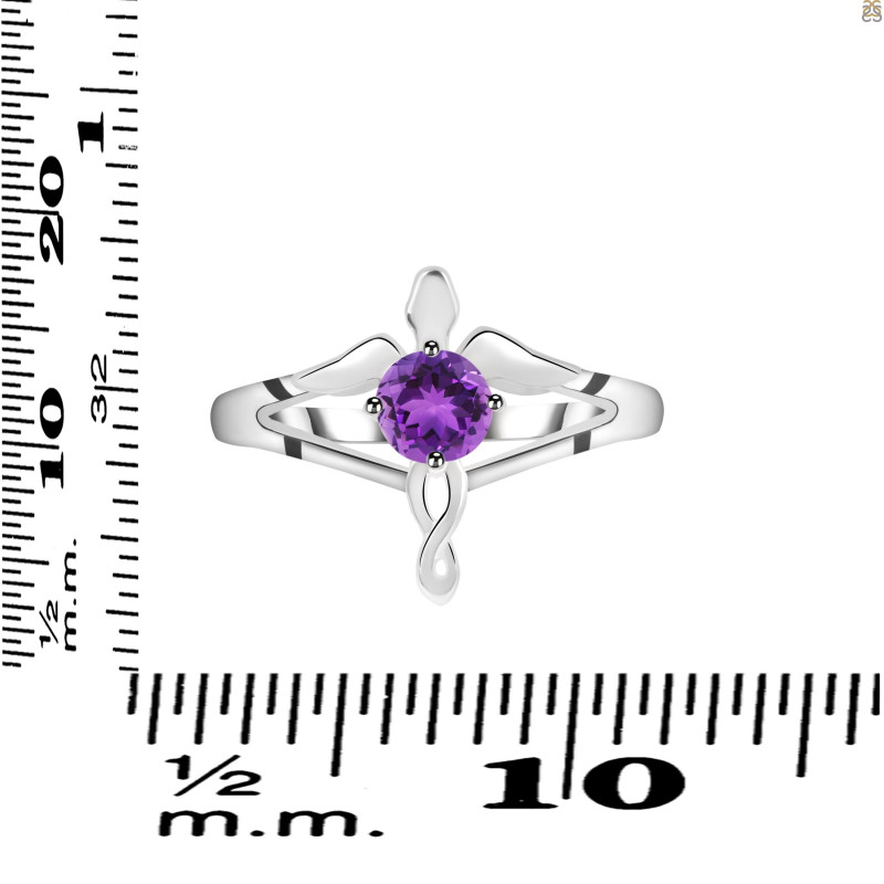 Amethyst Angel Ring AMT-RDR-2150.