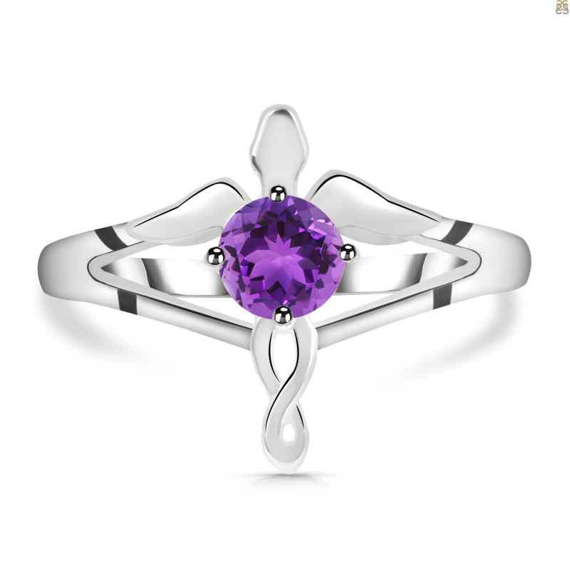 Amethyst Angel Ring AMT-RDR-2150.
