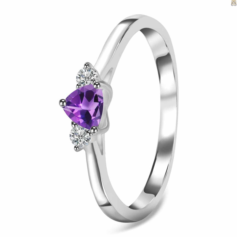 Amethyst & White Topaz Ring