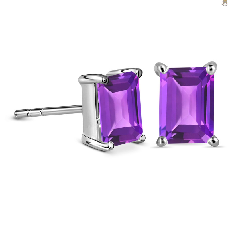 Amethyst Stud Earring