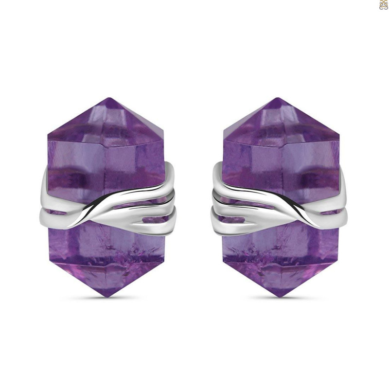 Amethyst Pencil Stud Earring AMT-RE-67.
