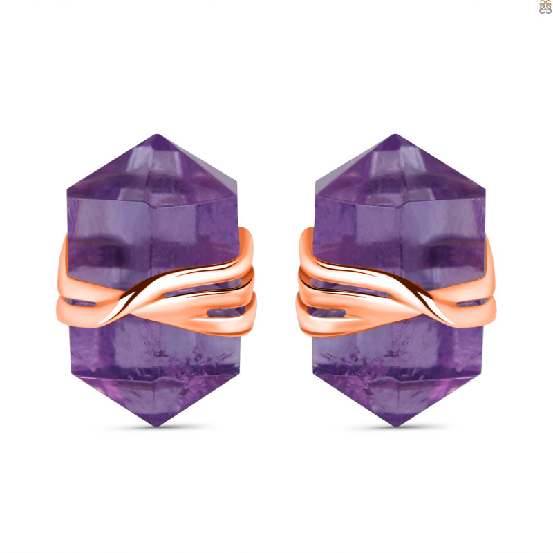 Amethyst Pencil Stud Earring AMT-RE-67.