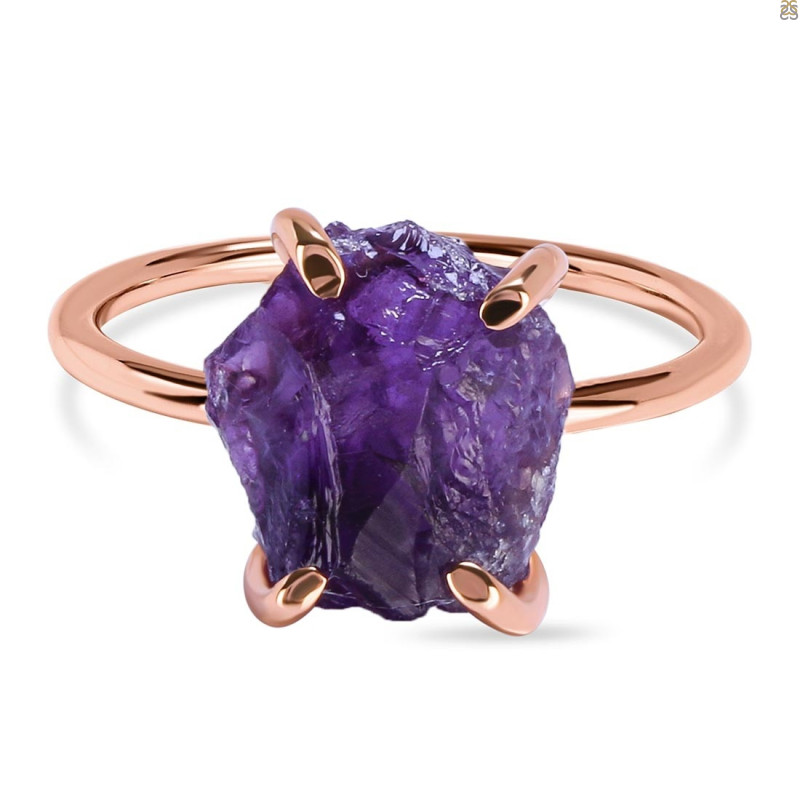 Amethyst Raw Crystal Ring AMT-RR-350.