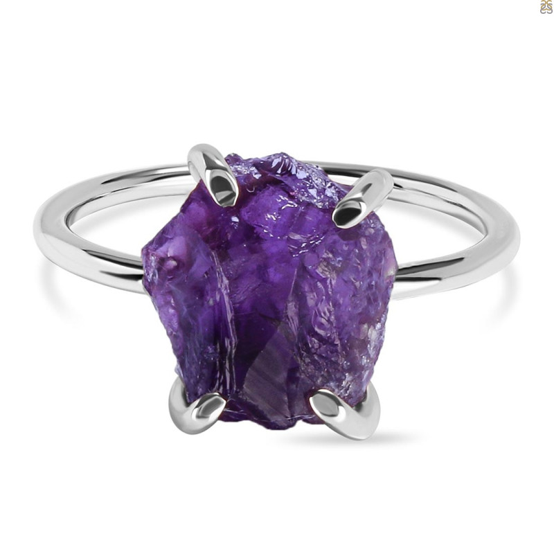 Amethyst Raw Crystal Ring AMT-RR-350.