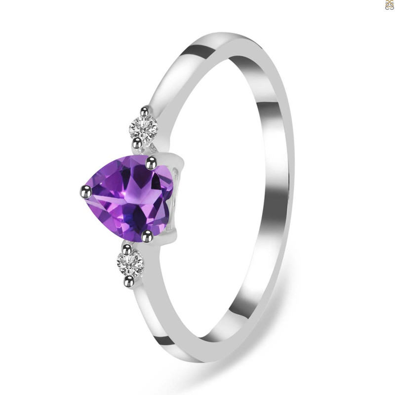 Amethyst & White Topaz Ring