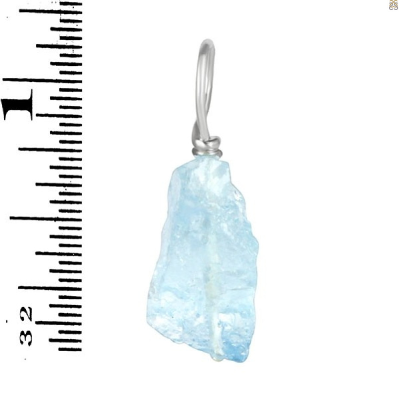 Aquamarine Raw Crystal Drill Pendant AQM-RCYP-7