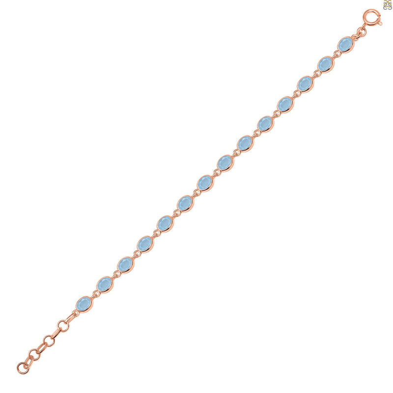 Aquamarine Bracelet AQM-RDB-113-CUT.