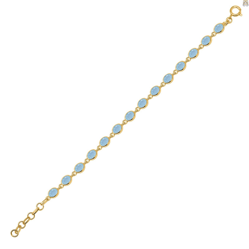 Aquamarine Bracelet AQM-RDB-113-CUT.