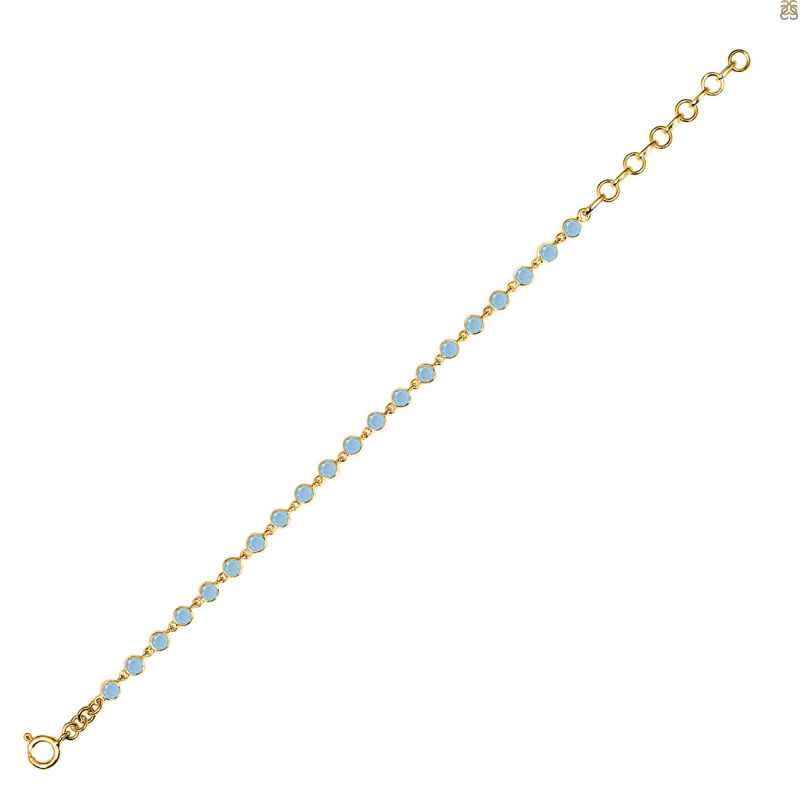 Aquamarine Bracelet AQM-RDB-116-CUT.