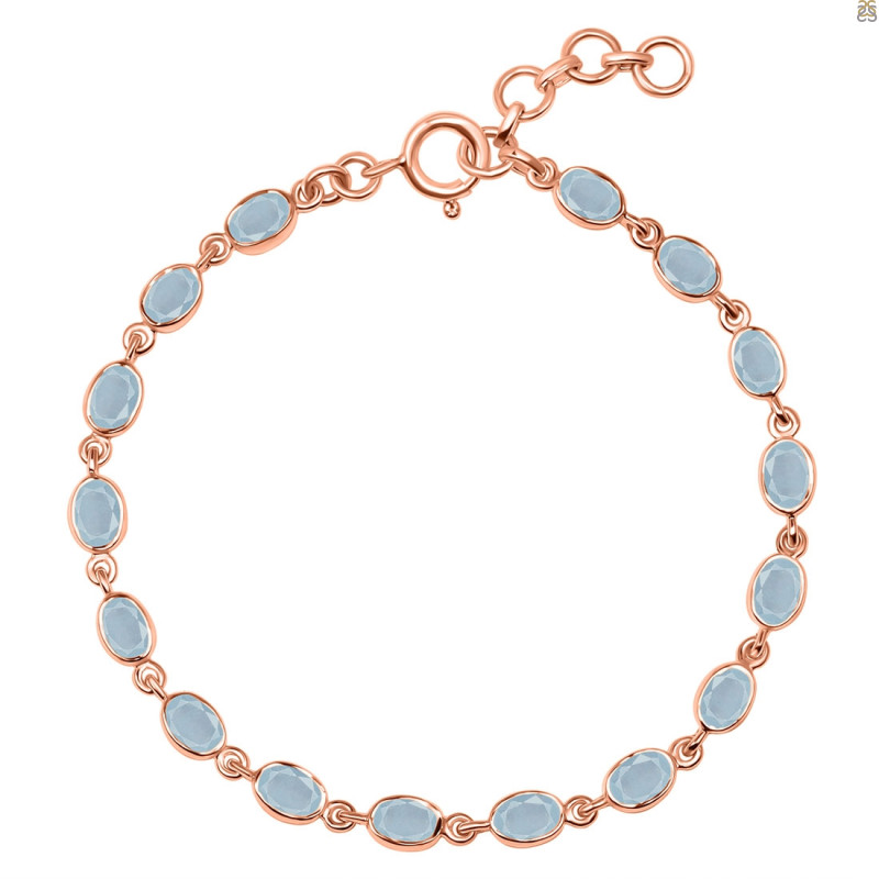 Aquamarine Bracelet AQM-RDB-117-CUT.