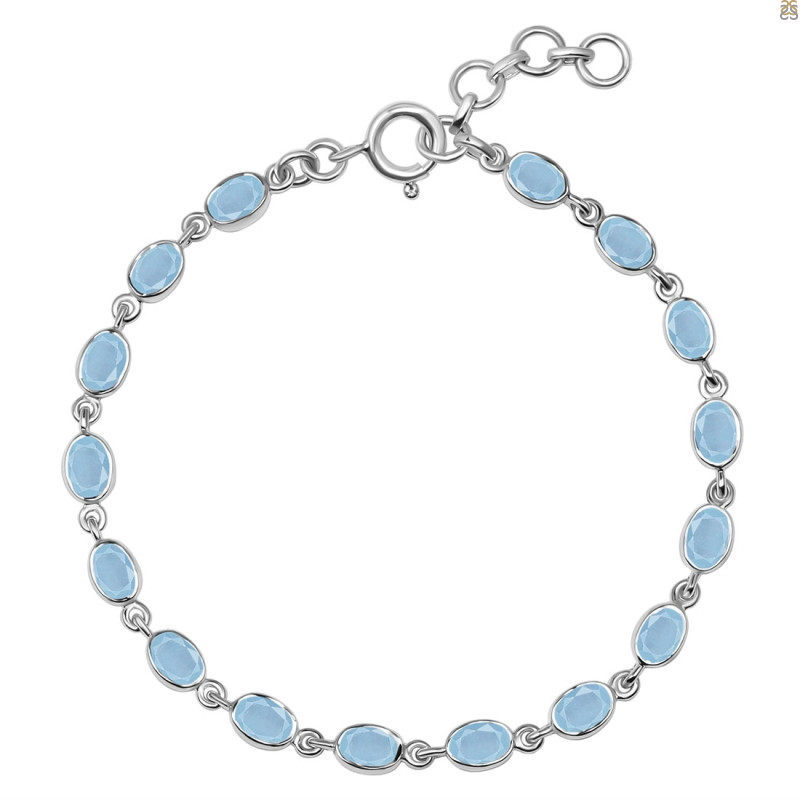 Aquamarine Bracelet AQM-RDB-117-CUT.