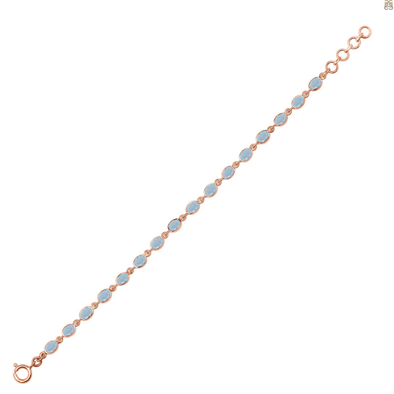 Aquamarine Bracelet AQM-RDB-117-CUT.