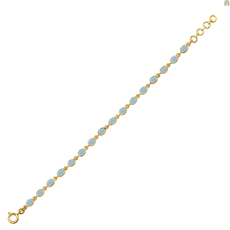 Aquamarine Bracelet AQM-RDB-117-CUT.
