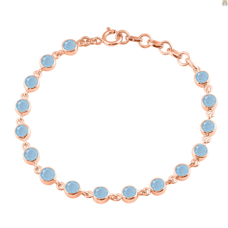 Aquamarine Bracelet AQM-RDB-118-CUT.