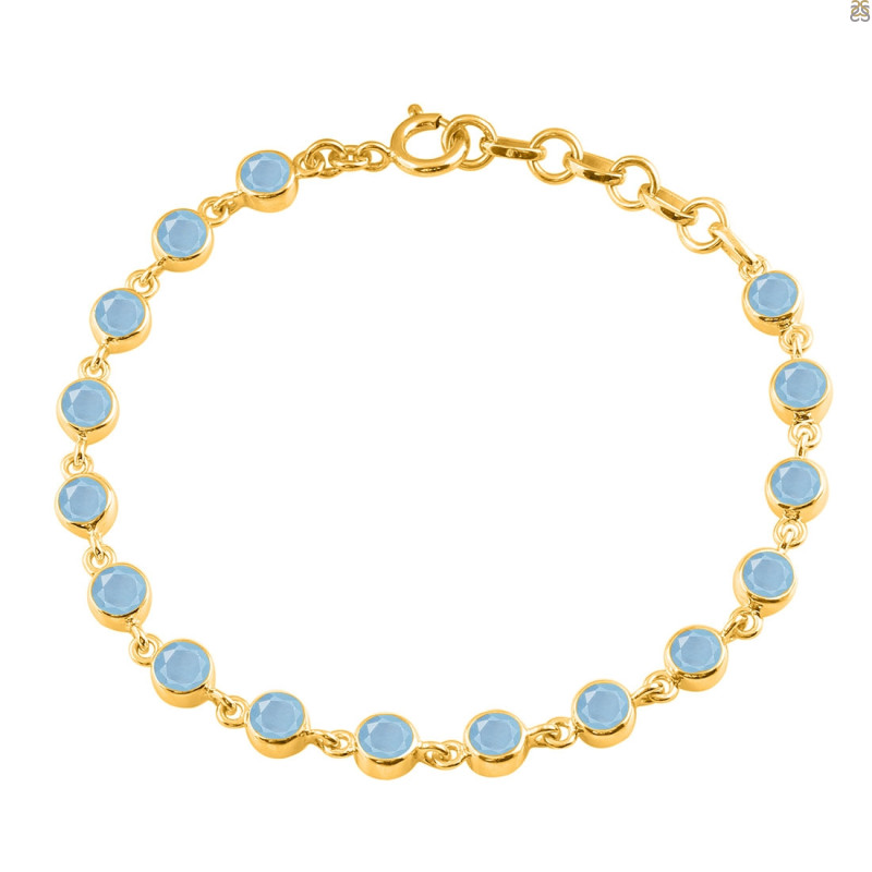 Aquamarine Bracelet AQM-RDB-118-CUT.