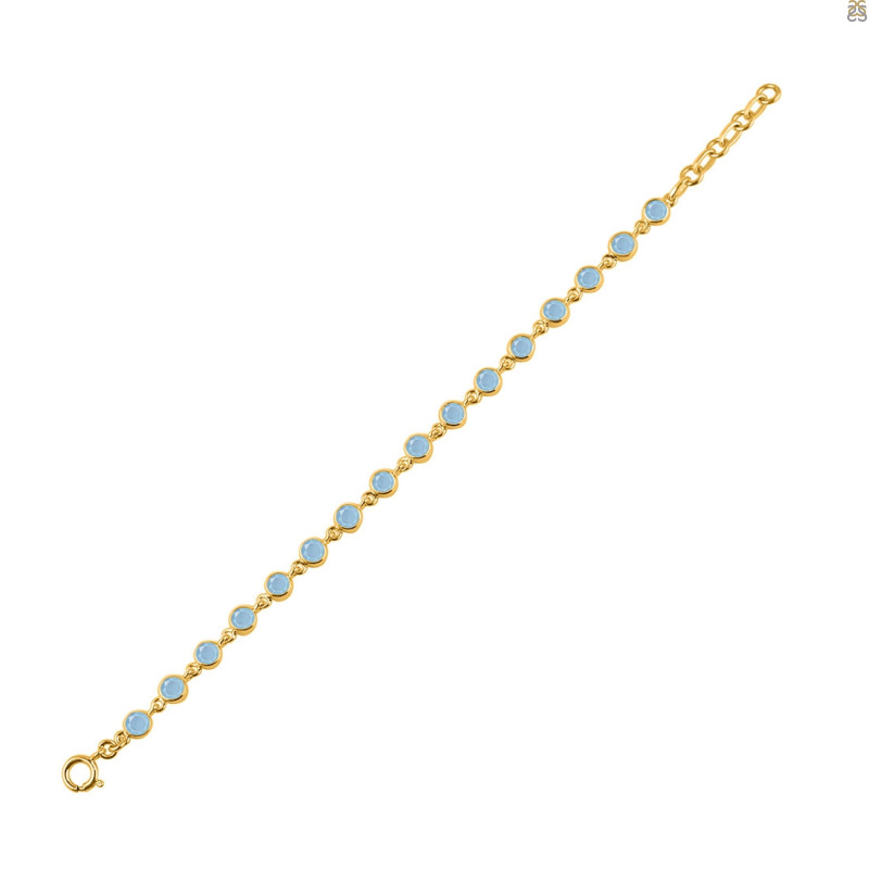 Aquamarine Bracelet AQM-RDB-118-CUT.