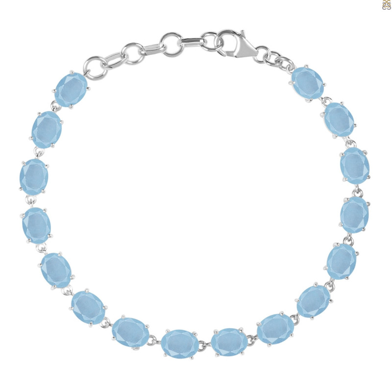 Aquamarine Bracelet AQM-RDB-72-CUT.