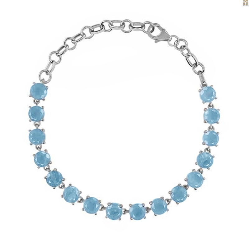 Aquamarine Bracelet AQM-RDB-73-CUT.